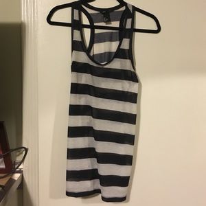 Black & white striped tank