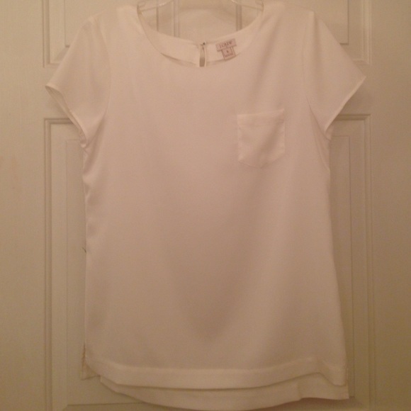 White Jcrew silk blouse