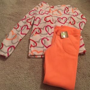 2 piece fleece pants and jacket
