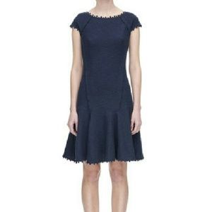 Stretch boucle dress navy
