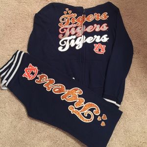2 piece Auburn tigers justice sweatsuit