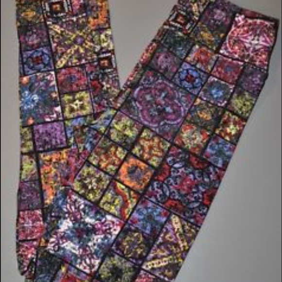 Lularoe OS kaleidoscope / stained glass leggings