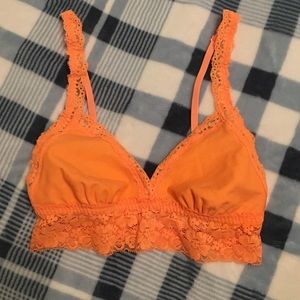 VS (sold out) Rare Neon Orange Lace Bralette Rave