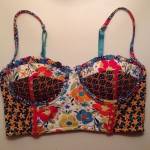 Anthropologie Multicolor Bustier Bra