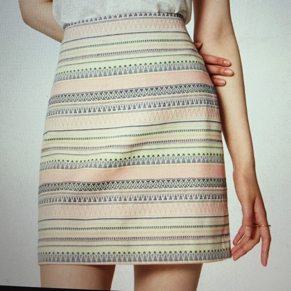 Ann Taylor Loft Jacquard Shift skirt size 4