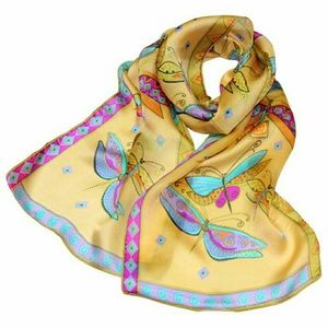 100% Silk Feminine Scarve 50"L x 11.8"W