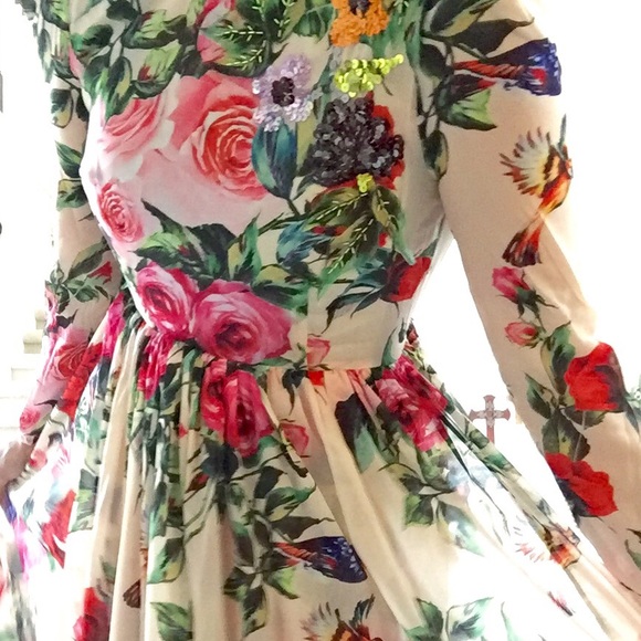 Sequin Embellished Floral Chiffon Maxi - Picture 7 of 7