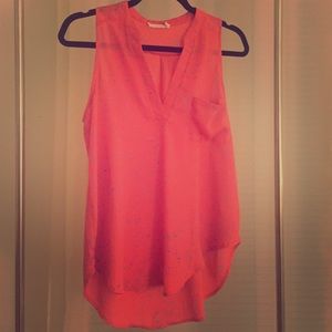 Lush Sleeveless Pink and Blue Top