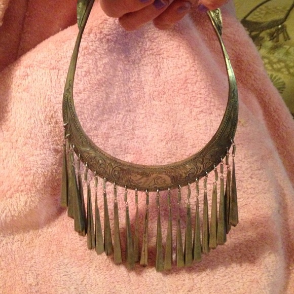 Old vintage tribal Thailand necklace - Picture 2 of 2