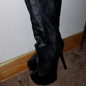 Knee high 5 inch heels