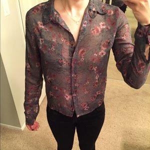 Floral button down