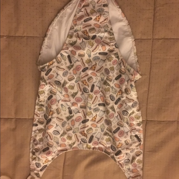 American apparel highcut onepiece junk food print