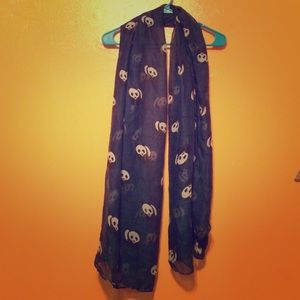 Blue panda scarf