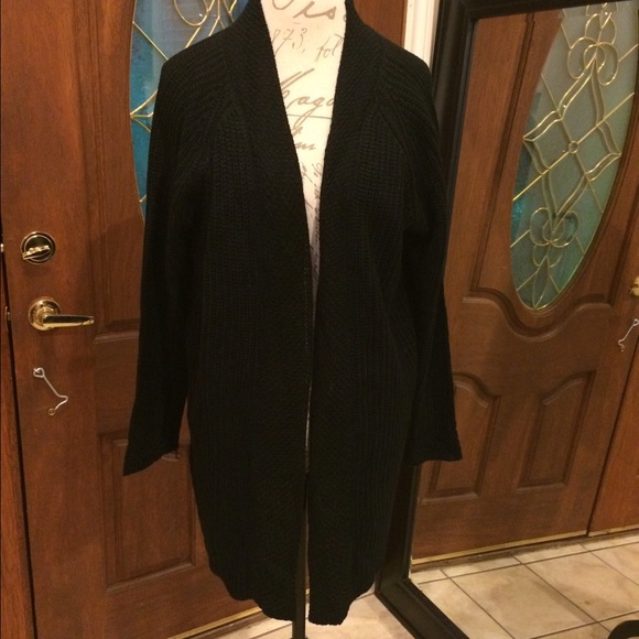 Black knitted cardigan