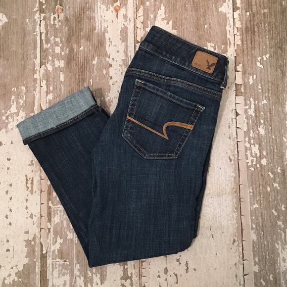 American Eagle Outfitters Denim - 🌻AEO🌻 Artist Crop Stretch Denim Jeans Sz 4