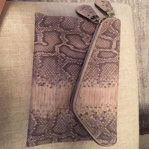 Henri Bendel Snakeskin Clutch