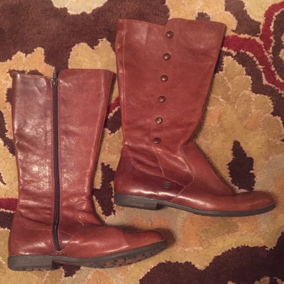 Brown Born Leather Boots