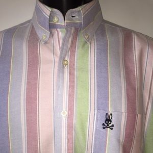 SOLD - Psycho Bunny long sleeve button down pastel