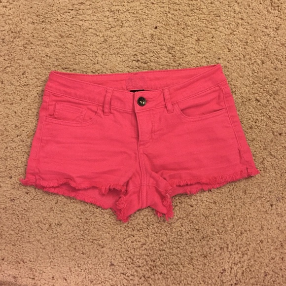 Pink jean shorts