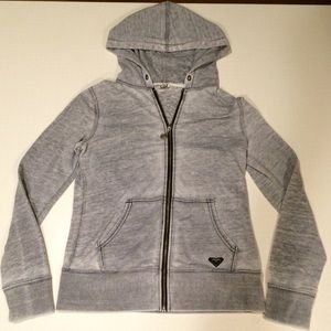 Womens Gray Roxy Hoodie. Size Medium