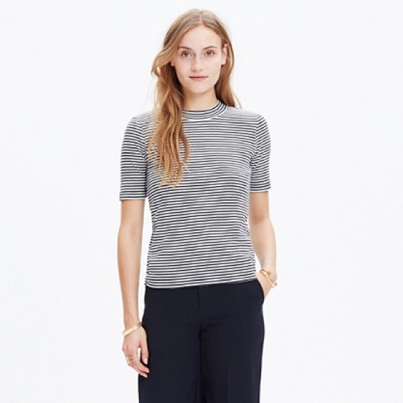 *NWOT MADEWELL LO FIT TEE IN MINI STRIPE