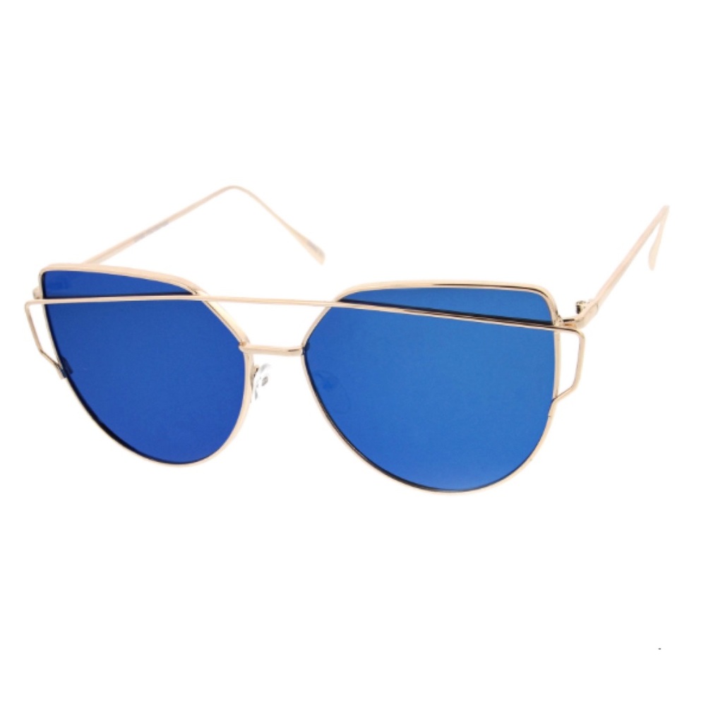 [ LOVE BITTEN ] Blue/Gold Sunglasses