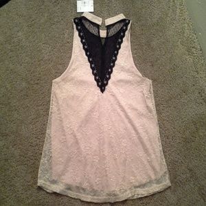 Nordstroms Lush Cream-Black shirt