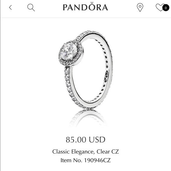 Pandora Clear Elegance Clear cz ring