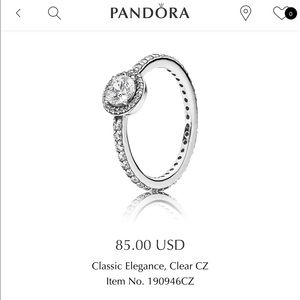 Pandora Clear Elegance Clear cz ring