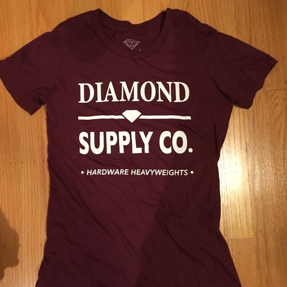 NWT Diamond Supply Co. maroon t-shirt sz M