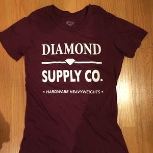 NWT Diamond Supply Co. maroon t-shirt sz M