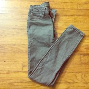 Olive skinny jeans