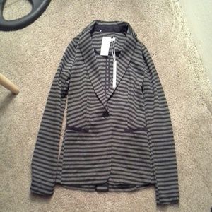 Nordstrom OliviaMoon charcoal stripped suit jacket