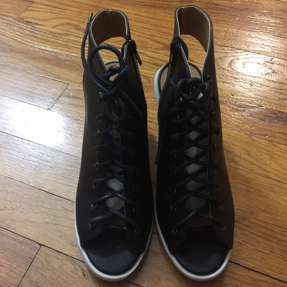 Lace up peep toe booties! - Picture 2 of 4