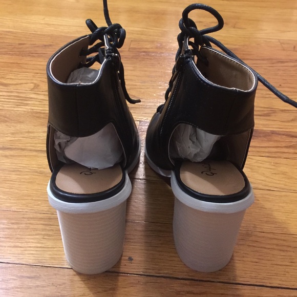 Lace up peep toe booties! - Picture 4 of 4