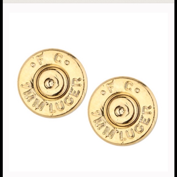 Bullet Stud Earrings-Gold Plated-Lowest Price
