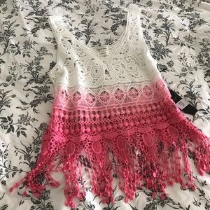*Donated* Pink Ombré Crochet Top