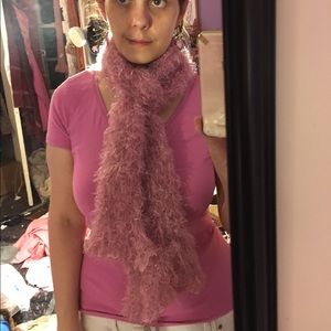 Pink Fuzzy Magic Stretch Scarf NWOT