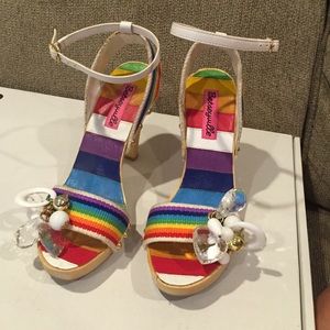 Betsey Johnson Betseyville Rainbow Heels