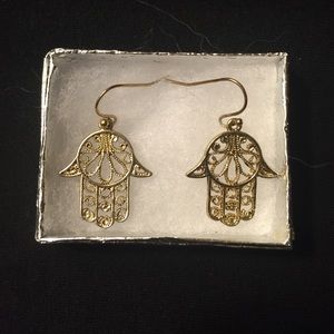 Gold Hamsa earrings