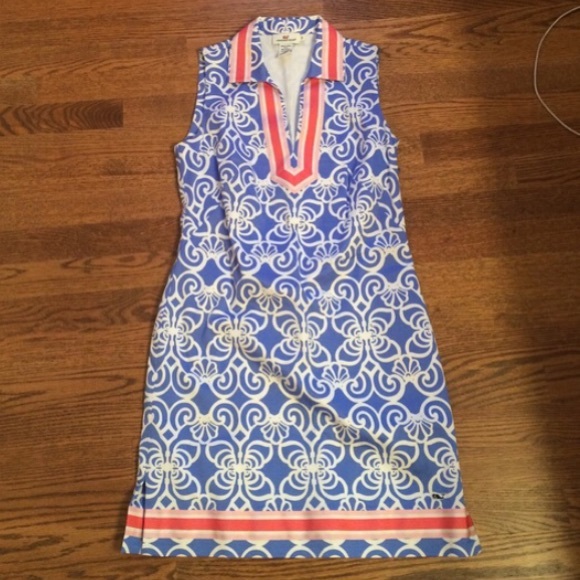Vineyard vines blue shell print dress