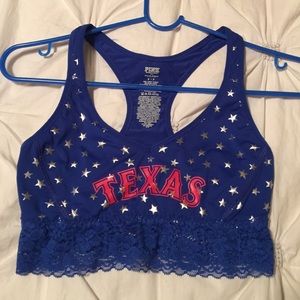Texas Rangers VS PINK sports bra