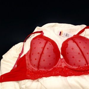 Josie by Natori Tomato Red Bra 36DD NWT