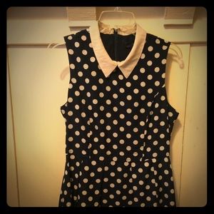 Polka dot fit and flare dress