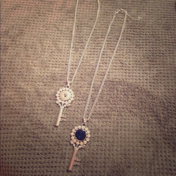 floral key necklace.