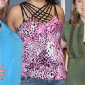 Beautiful pink Blouse with black beaded work.