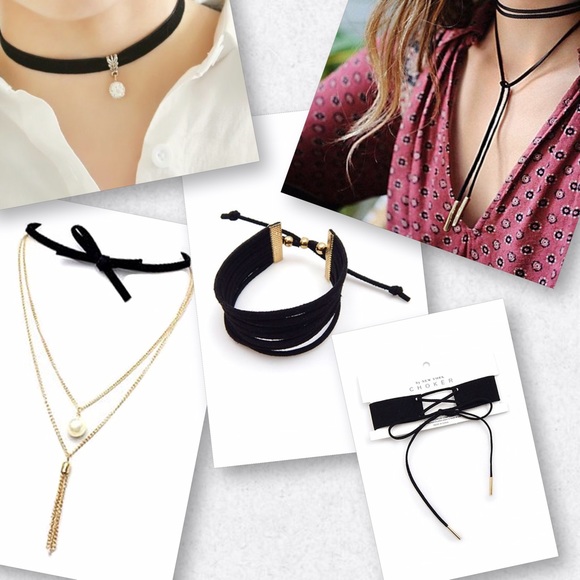 🌺🦋SPRING SALE🦋🌺 PEARL SUEDE CHOKER - Picture 2 of 2