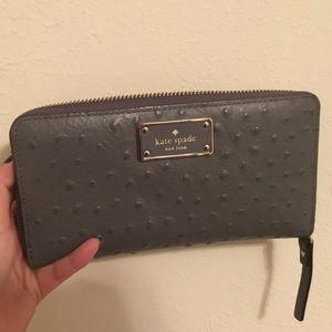 Kate Spade Neda A La Vita Ostrich Leather Wallet