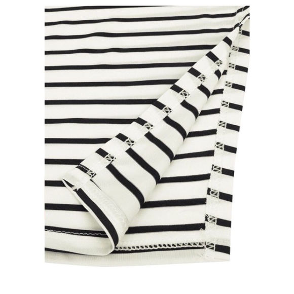 Off the shoulder black & white striped maxi L - Picture 4 of 4