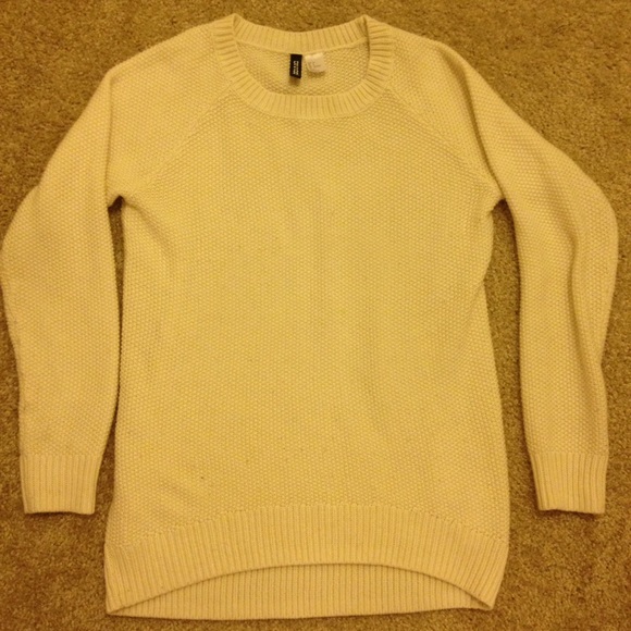 H&M White Knit Sweater